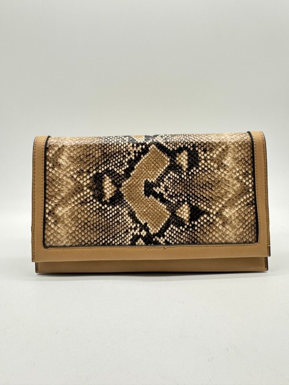 INC International Concepts Jeenn python clutch shoulder bag - Camel /Brown~